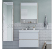 Мебель для ванной комнаты AQUATON Сканди 80 белая, дуб верона, раковина Адриана 80