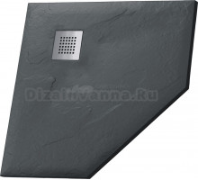 Поддон для душа Grossman Strong GR-S2100100D 100х100 см, графит