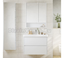 Мебель для ванной комнаты AQUATON Сканди 80 белый глянец, белый матовый, раковина Адриана 80