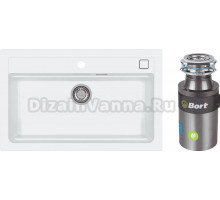 Комплект Мойка Alveus Atrox Granital 40 arctic + Измельчитель Bort Titan 4000 Plus