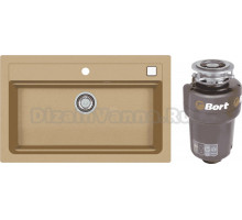 Комплект Мойка Alveus Atrox Granital 40 beige + Измельчитель Bort Titan 5000