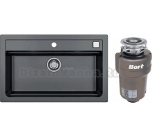 Комплект Мойка Alveus Atrox Granital 40 carbon + Измельчитель Bort Titan 5000 Control