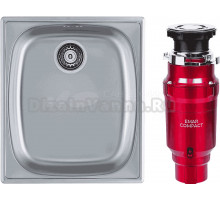 Комплект Мойка Alveus Basic 10 сталь + Измельчитель Emar ATC-WZB390A Compact