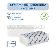 Бумажные полотенца Merida Top 3000 BP2405 (Блок: 15 уп. по 200 шт)
