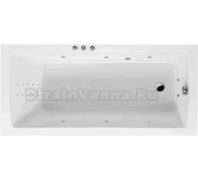 Акриловая ванна Excellent Aquaria Smart Nano 140x70 см, встраиваемая, с гидромассажем, белая, с каркасом, со сливом-переливом