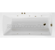 Акриловая ванна Excellent Aquaria Soft 140x70 см, встраиваемая, с гидромассажем, белая, с каркасом, со сливом-переливом, фурнитура бронза