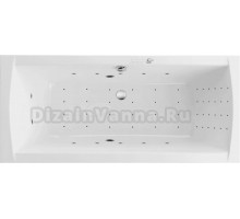 Акриловая ванна Excellent Aquaria Lux Slim Nano 180x80 см, встраиваемая, с гидромассажем, белая, с каркасом, со сливом-переливом