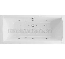 Акриловая ванна Excellent Aquaria Lux Slim Relax 180x80 см, встраиваемая, с гидромассажем, белая, с каркасом, со сливом-переливом