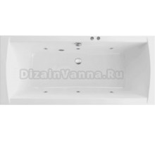 Акриловая ванна Excellent Aquaria Lux Slim Soft 180x80 см, встраиваемая, с гидромассажем, белая, с каркасом, со сливом-переливом