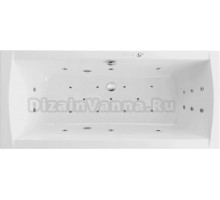 Акриловая ванна Excellent Aquaria Lux Slim Ultra 180x80 см, встраиваемая, с гидромассажем, белая, с каркасом, со сливом-переливом
