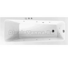 Акриловая ванна Excellent Ava Smart Nano 160x70 см, встраиваемая, с гидромассажем, белая, с каркасом, со сливом-переливом