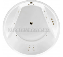 Акриловая ванна Excellent Great Arc Smart 160x160 см, встраиваемая, с гидромассажем, белая, круглая, с каркасом, для двоих, со сливом-переливом, фурнитура бронза