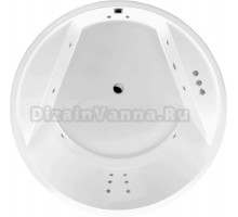 Акриловая ванна Excellent Great Arc Smart 160x160 см, встраиваемая, с гидромассажем, белая, круглая, с каркасом, для двоих, со сливом-переливом