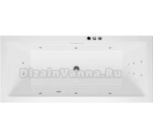 Акриловая ванна Excellent Heaven Slim Smart 160x75 см, встраиваемая, с гидромассажем, белая, с каркасом, со сливом-переливом