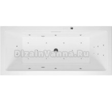 Акриловая ванна Excellent Heaven Slim Ultra 160x75 см, встраиваемая, с гидромассажем, белая, с каркасом, со сливом-переливом