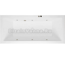 Акриловая ванна Excellent Heaven Slim Soft 170x75 см, встраиваемая, с гидромассажем, белая, с каркасом, со сливом-переливом, фурнитура бронза