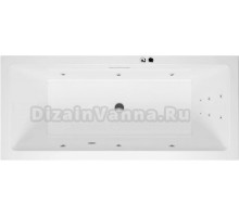 Акриловая ванна Excellent Heaven Slim Line 180x80 см, встраиваемая, с гидромассажем, белая, с каркасом, со сливом-переливом