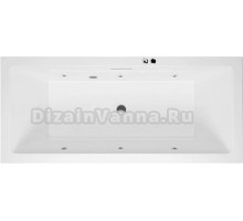 Акриловая ванна Excellent Heaven Slim Soft 180x80 см, встраиваемая, с гидромассажем, белая, с каркасом, со сливом-переливом