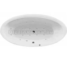 Акриловая ванна Excellent Lumina Ultra Nano 190x95 см, встраиваемая, с гидромассажем, белая, овальная, с каркасом, со сливом-переливом
