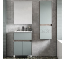 Мебель для ванной комнаты AQUATON Форест 60 дуб рошелье, сумеречный голубой, раковина Элина 60