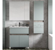 Мебель для ванной комнаты AQUATON Форест 75 дуб рошелье, сумеречный голубой, раковина Элина 75