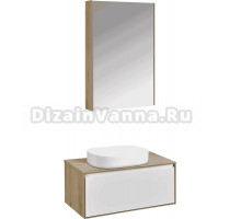 Мебель для ванной комнаты AQUATON Либерти 90 со столешницей дуб эльвезия, раковина Лола 60
