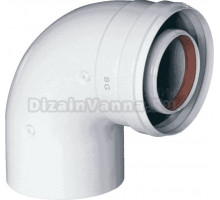 Отвод Baxi MT71410151 промежуточный коаксиальный, 90°, без муфты