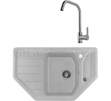 Комплект Мойка Gerhans E08-19 серая + Смеситель MEGA City MG- ZRV104 хром