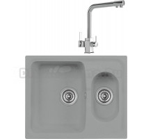 Комплект Мойка Longran Classic CLS615.500 15 - 49 croma + Смеситель MEGA Life MG-TK06 хром