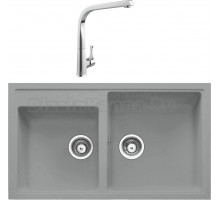 Комплект Мойка Longran Classic CLS860.500 20 - 49 croma + Смеситель MEGA Mega MG-SUN03