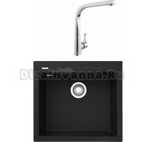 Комплект Мойка Longran Cube CUG560.500 - 10 onyx + Смеситель MEGA Mega MG-SUN03