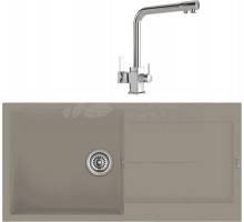 Комплект Мойка Longran Enigma ENG1000.500 - 54 truffle + Смеситель MEGA Life MG-TK06 хром