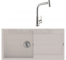 Комплект Мойка Longran Enigma ENG1000.500 - 58 sabbia + Смеситель MEGA Life MG-TK09 хром