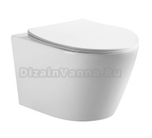 Унитаз подвесной Azario VENTO 360х485х350 безободковый, c быстросьемным сиденьем микролифт (AZ-1046)