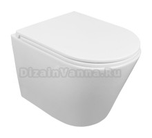 Унитаз подвесной Azario Teramo 515*355*365 безободковый в комплекте с сидением микролифт AZ-0053-UQ3