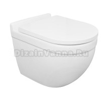 Унитаз подвесной Azario Fora 520х360х410 безободковый в комплекте быстросъемным с сиденьем микролифт (AZ-0017-UQ1)