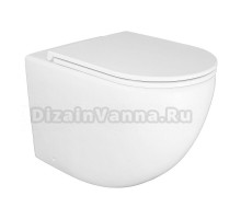 Унитаз приставной Azario Grado 365х570х410 безободковый, смыв Торнадо\