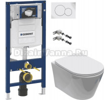 Комплект Унитаз подвесной Aquanet Logan Tornado 340298 + Инсталляция Geberit Duofix UP 320 111.300.00.5 + Крепления 111.815.00.1 к стене + Кнопка Sigma 01 115.770.11.5 белая