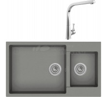 Комплект Мойка Longran Enigma ENG860.500 15 - 49 croma + Смеситель MEGA Mega MG-SUN03