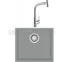 Комплект Мойка Longran Geos GES457.406 - 49 croma + Смеситель MEGA Life MG-TK09 хром