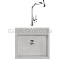 Комплект Мойка Longran Geos GES560.510 - 47 arena + Смеситель MEGA Life MG-TK09 хром