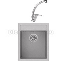 Комплект Мойка Longran Ultra ULS400.500 - 47 arena + Смеситель MEGA Mega MG-BMK016 хром