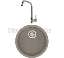 Комплект Мойка Longran Ultra ULS460 - 54 truffle + Смеситель MEGA City MG- ZRV104 хром