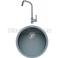 Комплект Мойка Tolero Classic R-104 грей + Смеситель MEGA City MG- ZRV104 хром