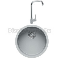 Комплект Мойка Tolero Classic R-104 платина + Смеситель MEGA Didim MG-CM107 хром