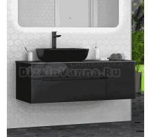 Тумба под раковину со столешницей Misty Роял 120 черная