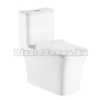 Унитаз-моноблок AZARIO GRESSA 705х370х760 безободковый с сиденьем микролифт (AZ-1111)