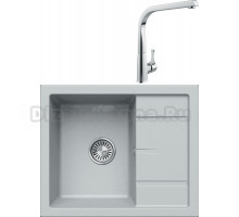 Комплект Мойка Tolero Classic R-107 платина + Смеситель MEGA Mega MG-SUN03