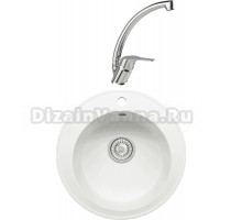 Комплект Мойка Tolero Classic R-108 туман + Смеситель MEGA Mega MG-BMK016 хром