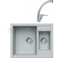 Комплект Мойка Tolero Classic R-109 платина + Смеситель MEGA Mega MG-BMK016 хром